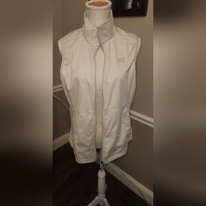 New Balance Cream Sleeveless Zip-Up Vest